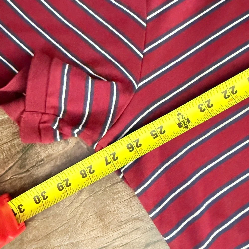 Polo Ralph Lauren Classic Fit Striped Soft Polo Shirt, Burgundy Navy, XXL